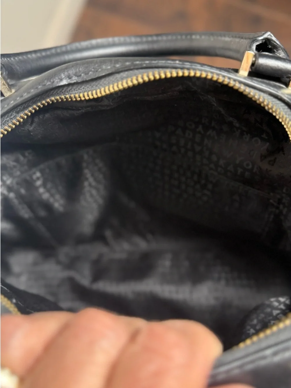 Kate Spade Studded Black Leather Handbag Crossbody Rock N Roll Moto‎ Classic